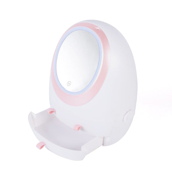 Portable LED Mirror Makeup Organizer with USB Charging
