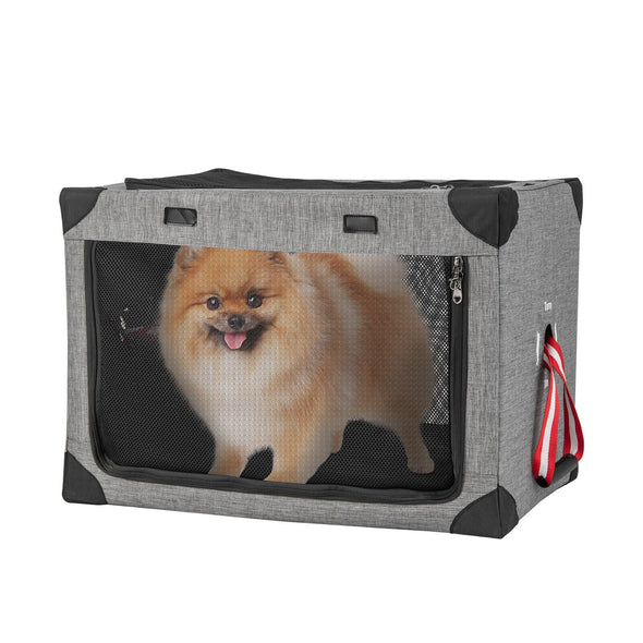 Collapsible Heavy Duty Pet Travel Crate for Dogs and Cats with Doors