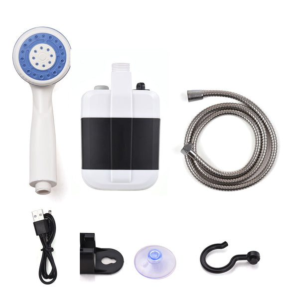 Rechargeable Portable Electric Outdoor Camping Shower Head and Pump