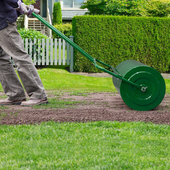 Heavy Duty Steel Lawn Yard Grass Turf Sod Roller 24", Versatile