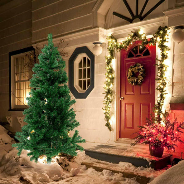 6ft Artificial Christmas Tree with 300 LED Warm White Lights