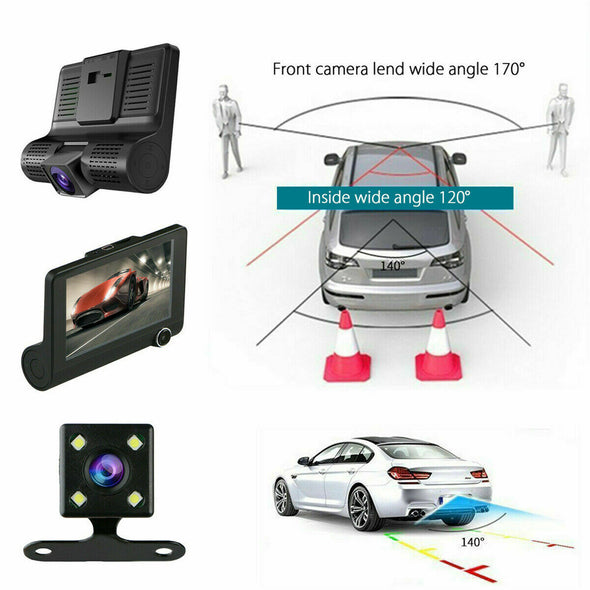 1080P Car Video Dash Cam HD Dual Lens Recorder G-Sensor Mirror Camera