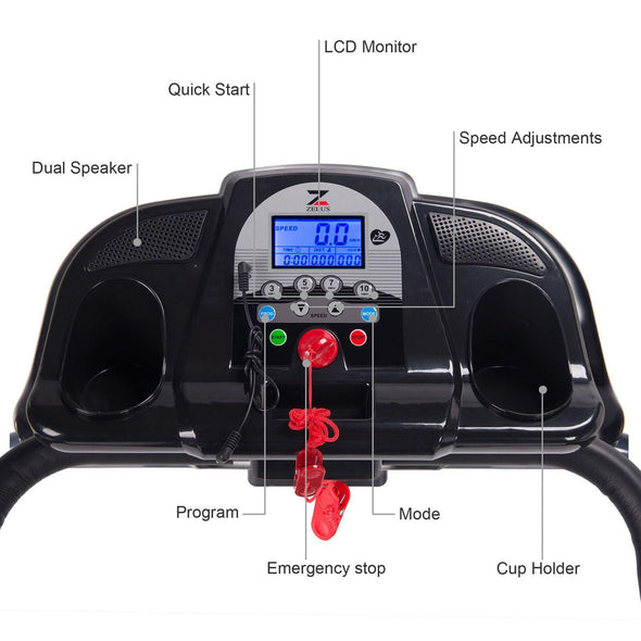 Folding Treadmill Electric Motorized Power Running Jogging Fitness Machine