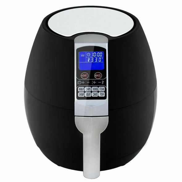 1500W LCD Electric Air Fryer with 8 Presets, Timer, & Temperature Control