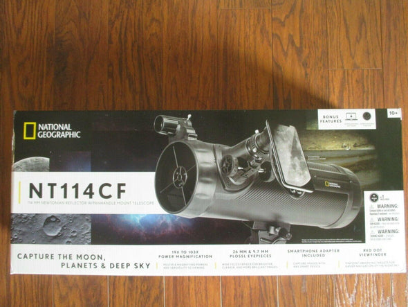 NT114CF 114mm Reflector Telescope with Tripod, Eyepieces