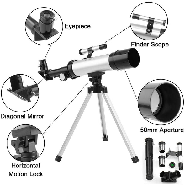 360x50mm 90x Zoom Astronomical Telescope with Tripod