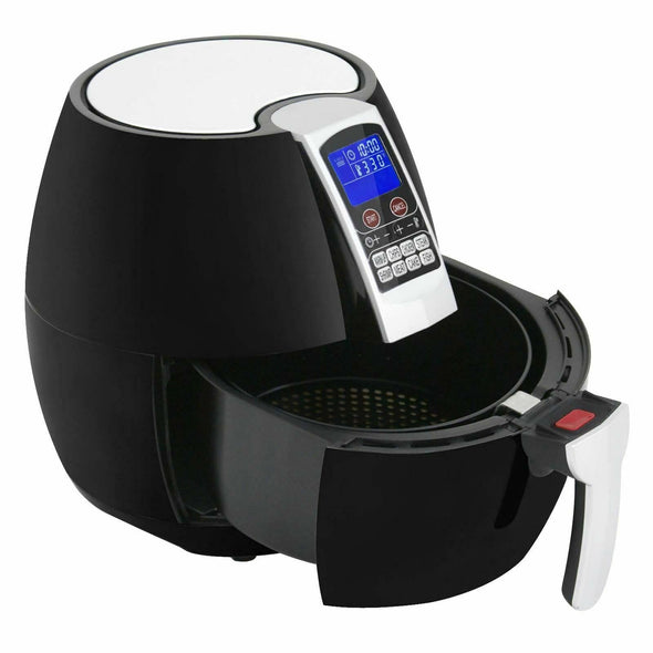 1500W LCD Electric Air Fryer with 8 Presets, Timer, & Temperature Control