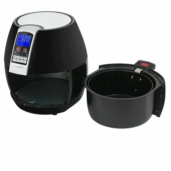 1500W LCD Electric Air Fryer with 8 Presets, Timer, & Temperature Control