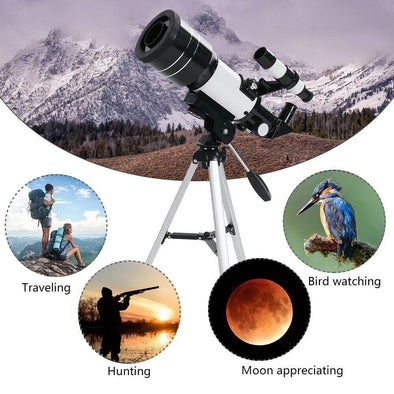 70mm Astronomical Refractor Telescope with Tripod for Stargazing