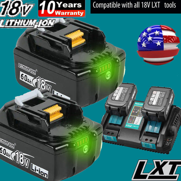 18V Battery and Charger for Grass Shear Cutter, Fast Charging
