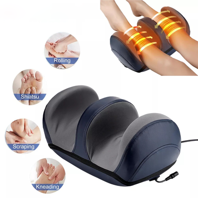Shiatsu Foot and Calf Massager with Heat Therapy, Adjustable Intensity
