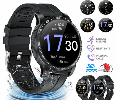Waterproof Smart Watch, Fitness Tracker & Notifications