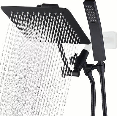 8-Inch Rain Shower Head with Handheld Combo & Adjustable