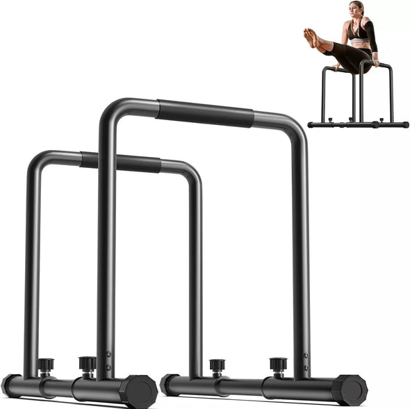 Heavy-Duty Dip Station for Home Workouts, Adjustable and Portable