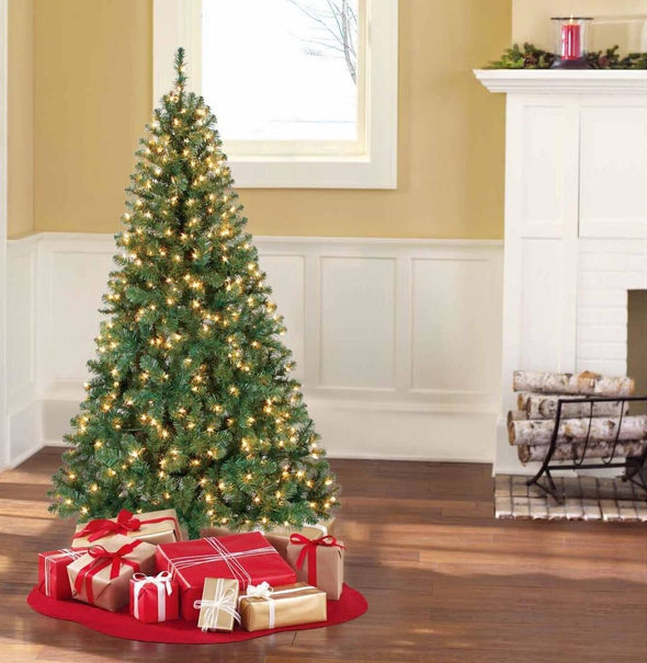 6.5 ft Artificial Christmas Tree with 300 Pre-Strung Mini Lights