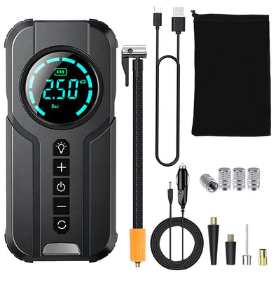 Car Portable Air Compressor Pump, Fast Inflation, Multi-Purpose