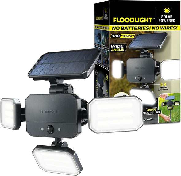Outdoor Solar LED Floodlight with Motion Sensor and Remote Control