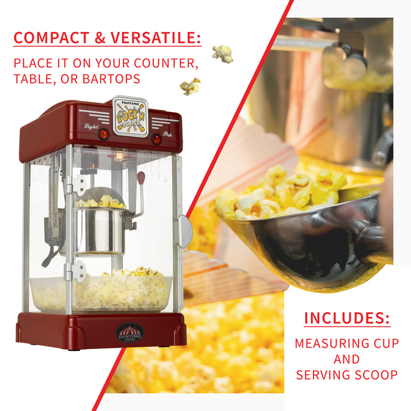 2.5oz Retro Popcorn Machine Maker for Home Theater and Parties