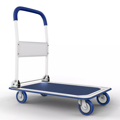 330 LBS Folding Hand Truck Dolly Cart with Wheels, Heavy Duty Design