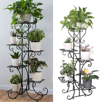 Premium Metal Plant Stand, Tiered Display Rack for Indoor & Outdoor