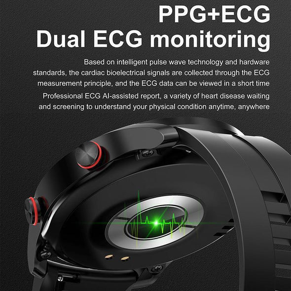 ECG Waterproof Bluetooth Smart Watch, Health Monitoring