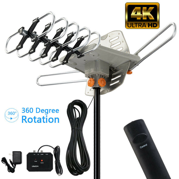 990 Mile Outdoor HD TV Antenna, UHF VHF 4K Reception - Easy Install