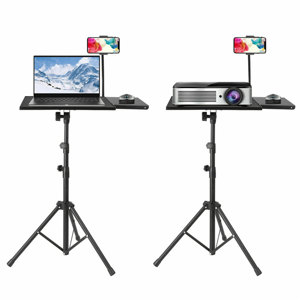 Heavy Duty Indoor/Outdoor Projector Tripod Table Stand, Adjustable