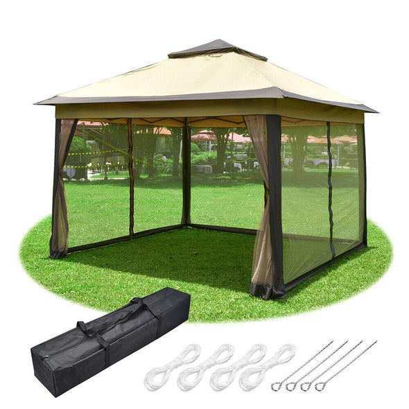 Gazebo Tent with Netting and Carry Bag - Waterproof & Pop-Up Design