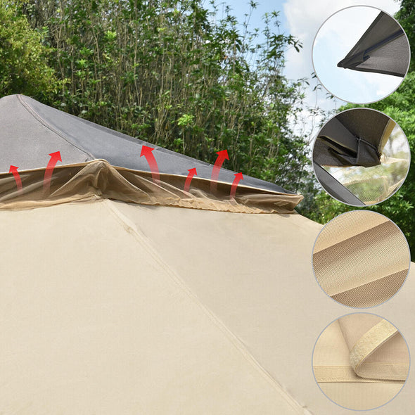 Gazebo Tent with Netting and Carry Bag - Waterproof & Pop-Up Design