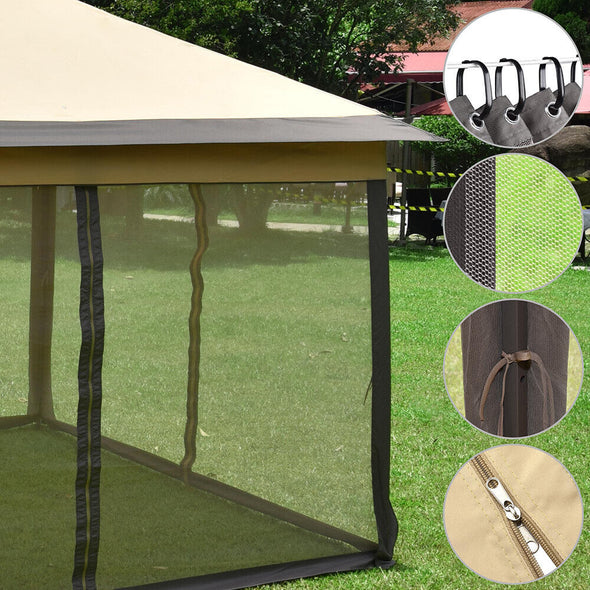 Gazebo Tent with Netting and Carry Bag - Waterproof & Pop-Up Design