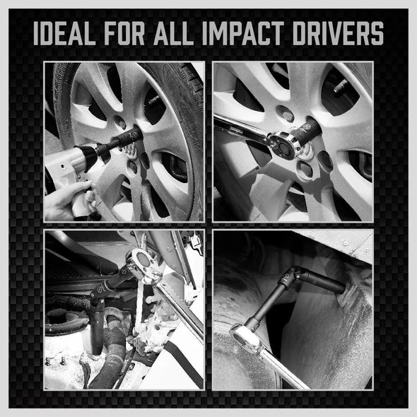 19-Piece 1/2-Inch Drive Impact Socket Set, Durable & Precision Tools