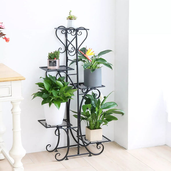 Premium Metal Plant Stand, Tiered Display Rack for Indoor & Outdoor
