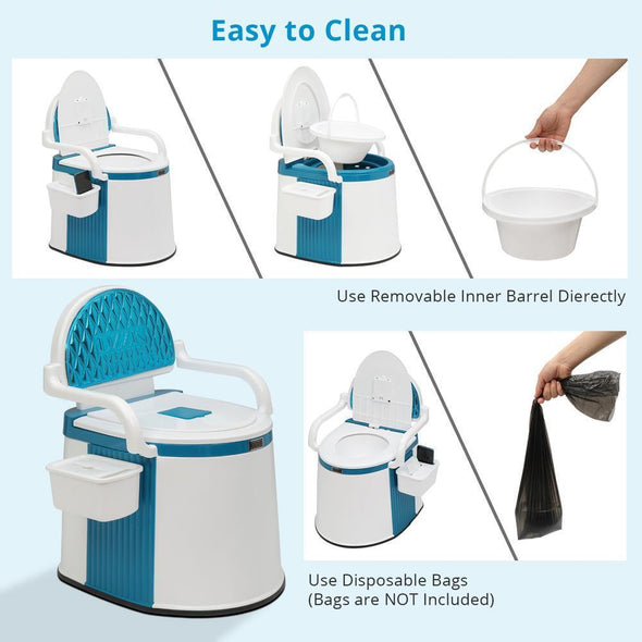Portable Toilet for Adults & Elderly, Outdoor & Indoor Use