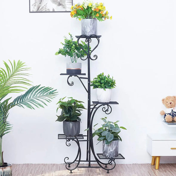 Premium Metal Plant Stand, Tiered Display Rack for Indoor & Outdoor