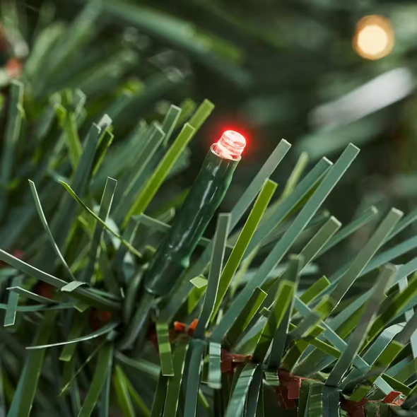 7.5 ft. Pre-Lit LED Brookside Pine Artificial Christmas Tree with Lights