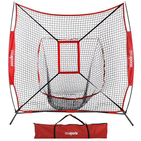 Baseball Softball Practice Net with Strike Zone, Durable, Portable