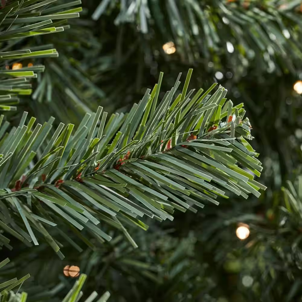 7.5 ft. Pre-Lit LED Brookside Pine Artificial Christmas Tree with Lights