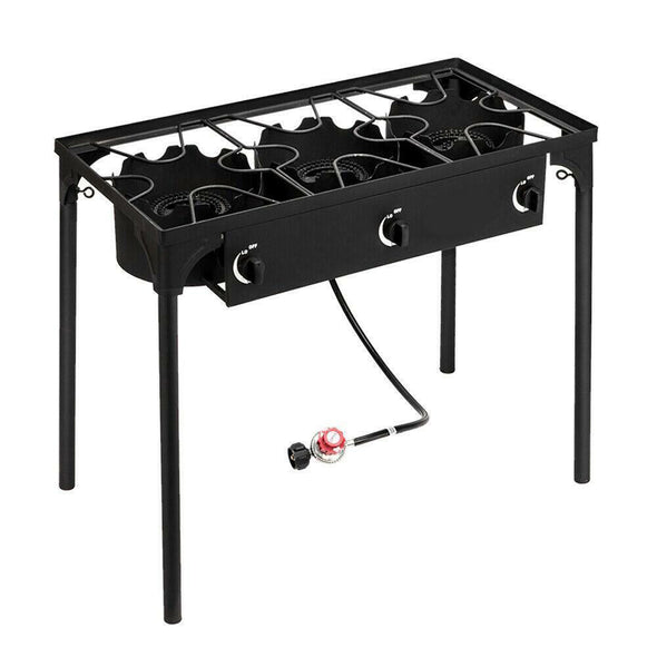 Portable Propane Burner Gas Cooker – 225,000 BTU Three Burner Outdoor Stove