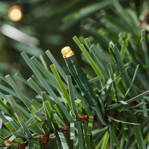 7.5 ft. Pre-Lit LED Brookside Pine Artificial Christmas Tree with Lights