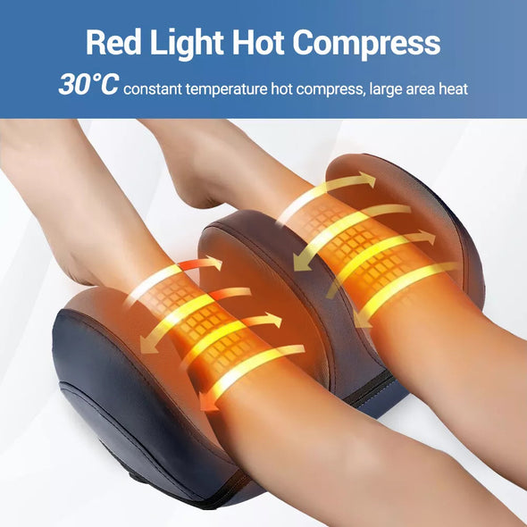 Shiatsu Foot and Calf Massager with Heat Therapy, Adjustable Intensity