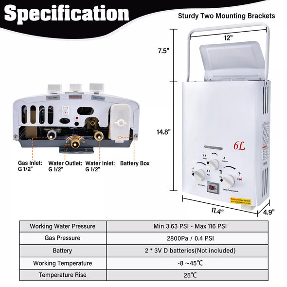 Instant Water Heater Tankless, Energy-Efficient Hot Water On Demand