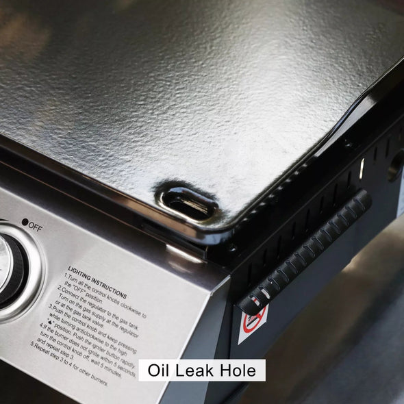 Portable Tabletop Gas Grill - 3 Burners, 319 Sq. In. Cooking Surface