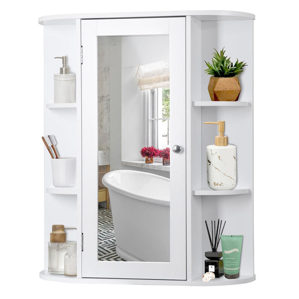 Wall Mounted Bathroom Cabinet with Mirror, Stylish Storage & Modern