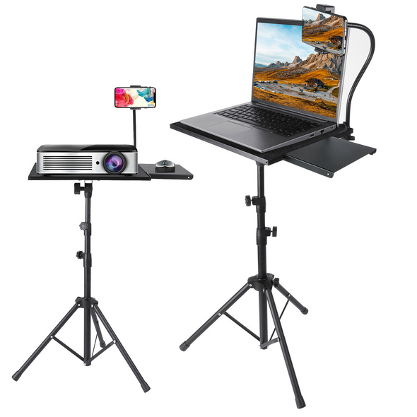 Heavy Duty Indoor/Outdoor Projector Tripod Table Stand, Adjustable