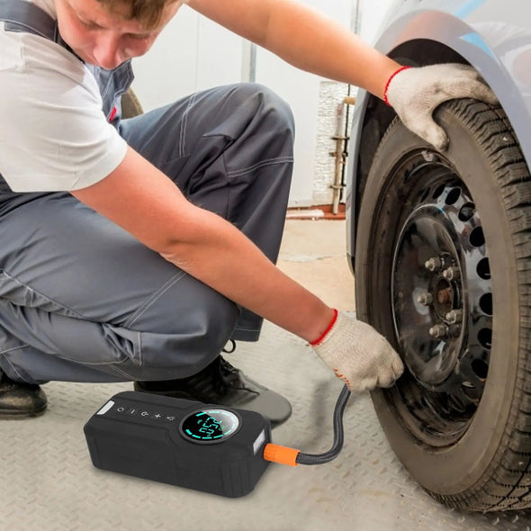 Car Portable Air Compressor Pump, Fast Inflation, Multi-Purpose