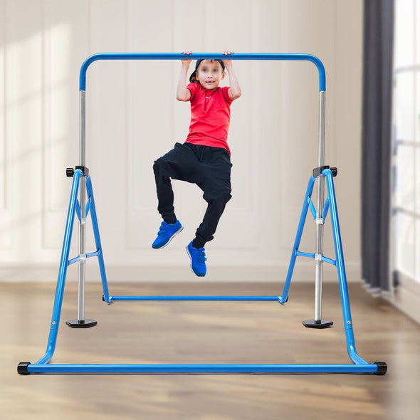 Kids Sturdy Adjustable Gymnastics Horizontal Kip Bar Indoor/Outdoor