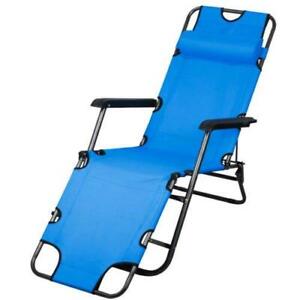 Heavy Duty Portable Folding Reclining Beach Sun Lounge Chair