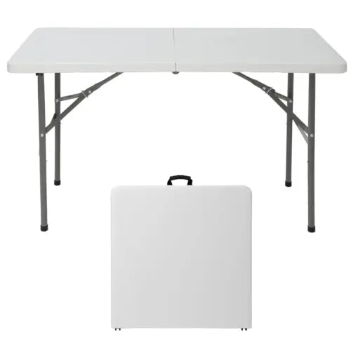 4 FT Lightweight Folding Table, Portable Dining Table