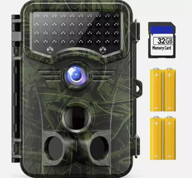 4K Trail Camera, 32MP, Night Vision, Motion Detection, Waterproof