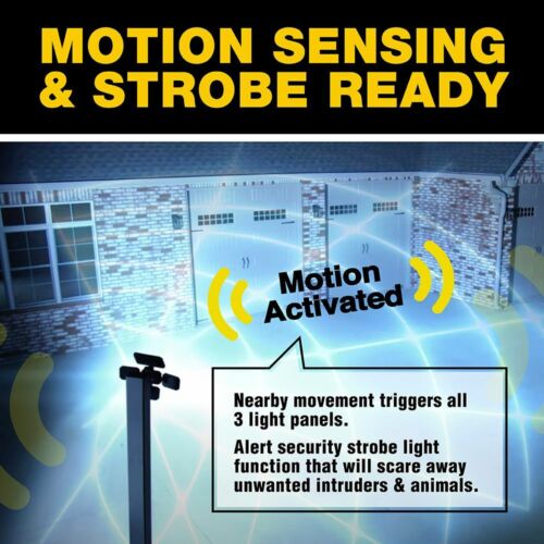 Outdoor Solar LED Floodlight with Motion Sensor and Remote Control